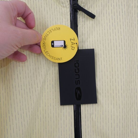 NEW SUGOI Zap Training Men's Reflective Cycling Jacket 2XL Lit Zap Yellow - Picture 4 of 8